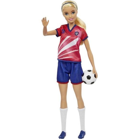 Barbie Playing Soccer Doll with Blonde Ponytail , New in Box - Picture 5 of 6